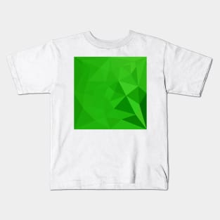 Bitter Lemon Green Abstract Low Polygon Background Kids T-Shirt